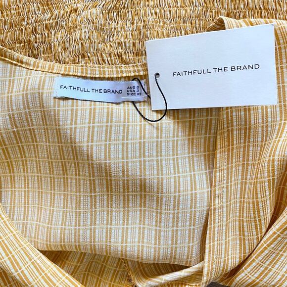 Faithfull the Brand Ceretti Check Desert Oma Top, Size 2 - Picture 7 of 10